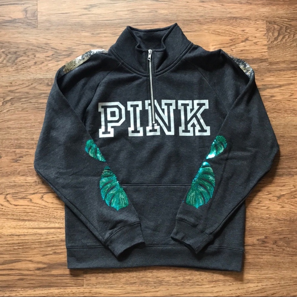 Vs pink quarter zip